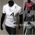 Camiseta hombre ajustada de manga corta casual